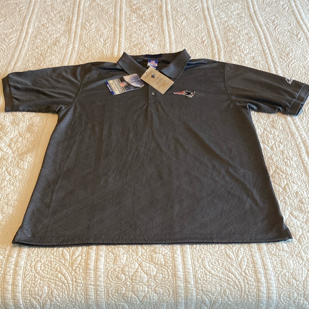 Reebok New England Patriots Men's Polo Shirt Playdry NFL Football Size Large